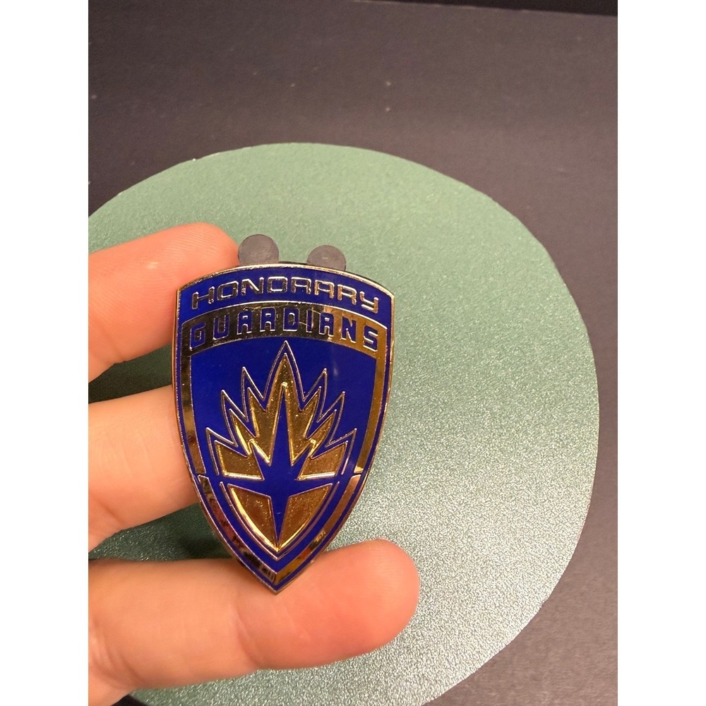 Disney Marvel Guardians of the Galaxy Honorary Guardians Shield Blue Gold Pin